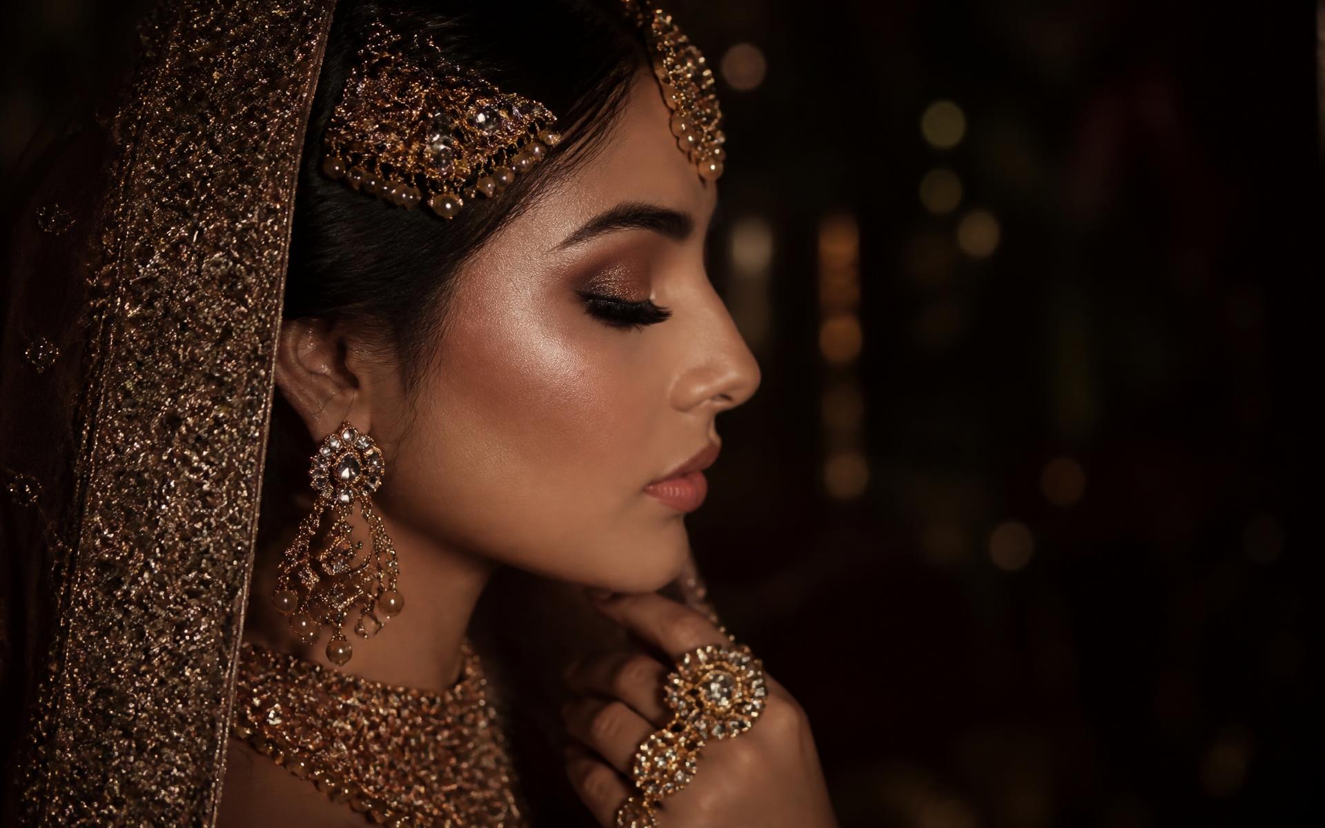 Bride wearing a luxury bridal makeover by Uzma Makeover